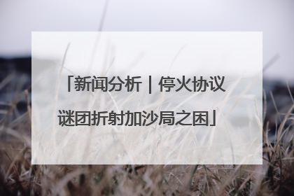 新闻分析｜停火协议谜团折射加沙局之困
